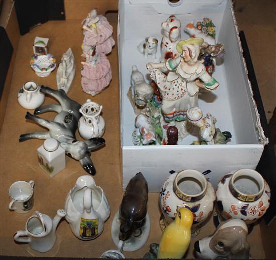 Mixed ceramic figures etc